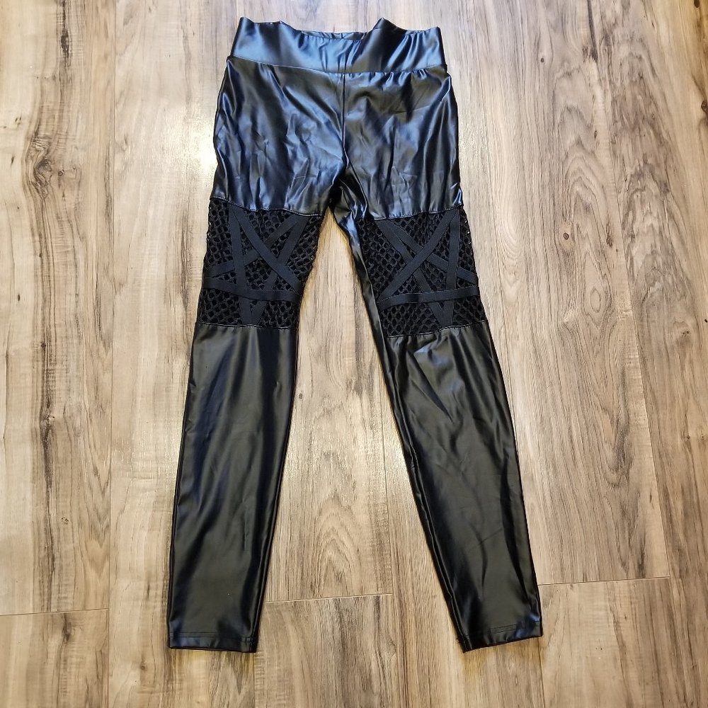 Faux leather leggings